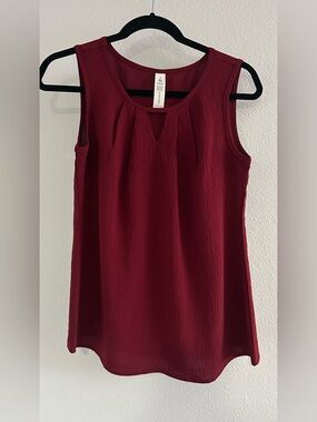 B Sleeveless V-Notch Camisole in Wine by Unknown Brand